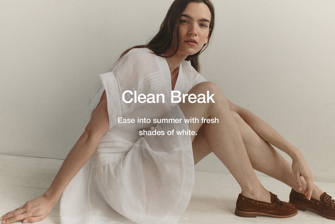 Clean Break. Ease into summer with fresh shades of white.