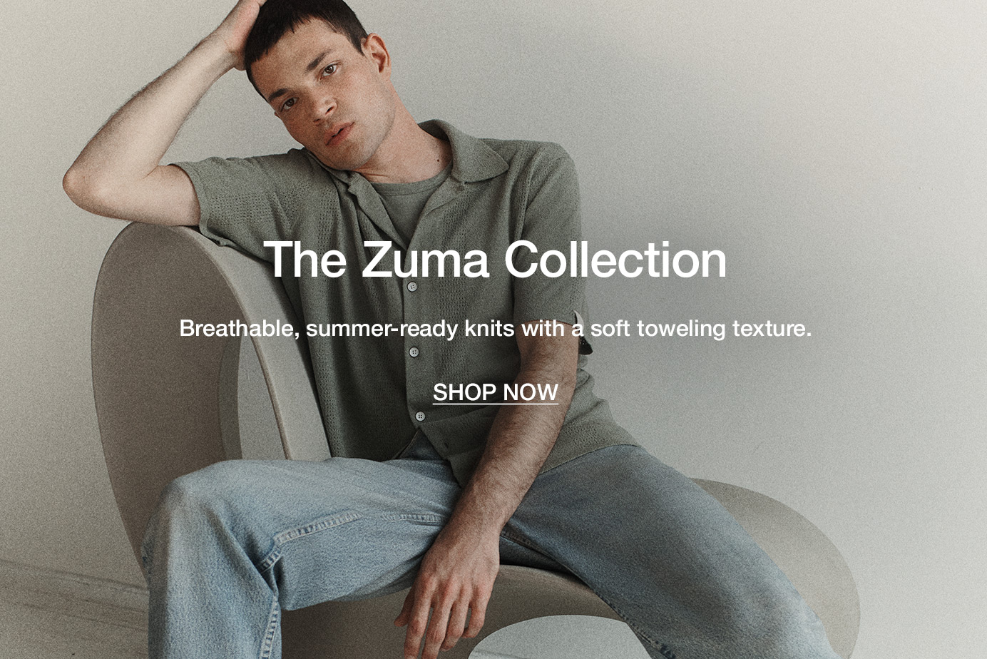 The Zuma Collection. Breathable, summer-ready knits with a soft toweling texture.