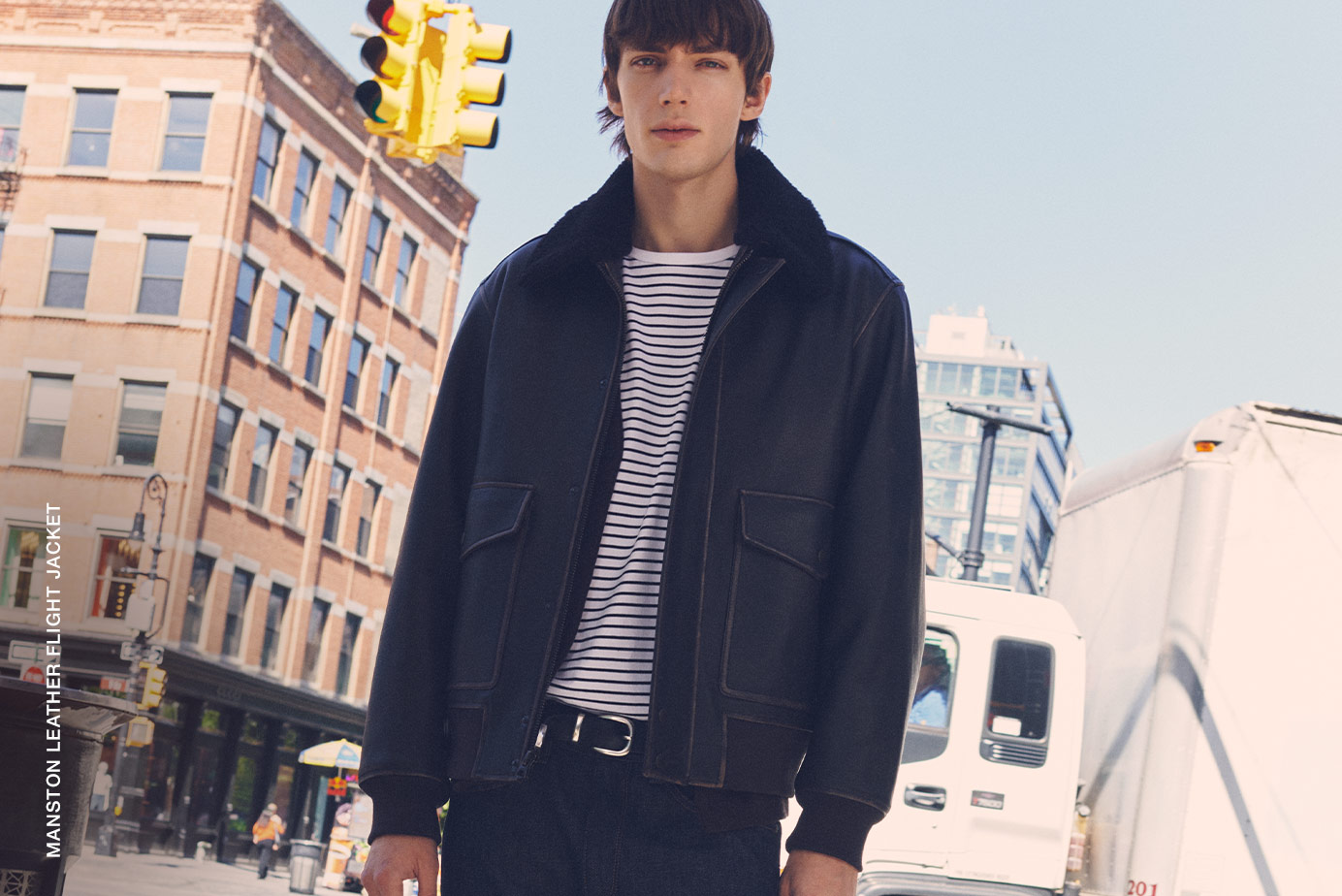 MANSTON LEATHER FLIGHT JACKET